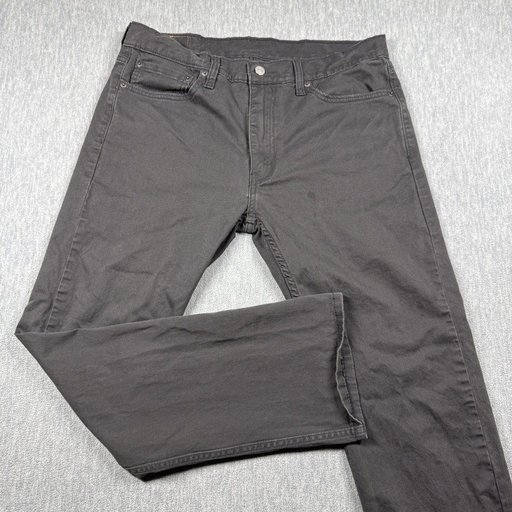 Levi's Jeans Mens 34x30 Gray 513 Slim Straight Denim Pants 5-Pocket Modern Cotto